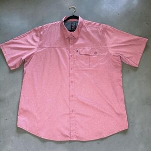 Wrangler ATG Mens XXL Red Short Sleeve Button Down All Terrain Outdoor Shirt